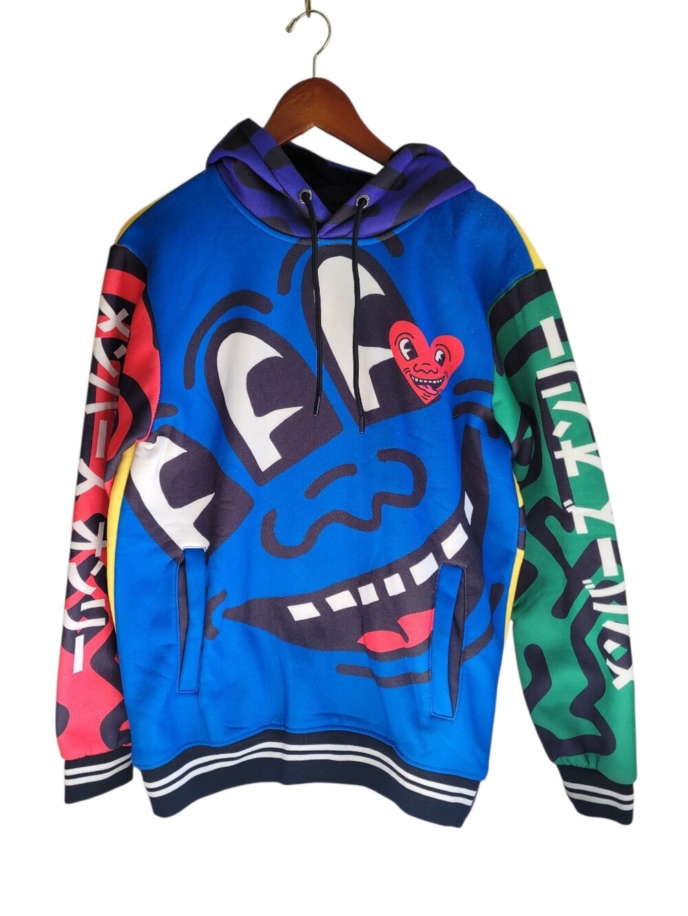 Keith Haring + Members Only Wearable Art Hoodie Sweatshirt Small
